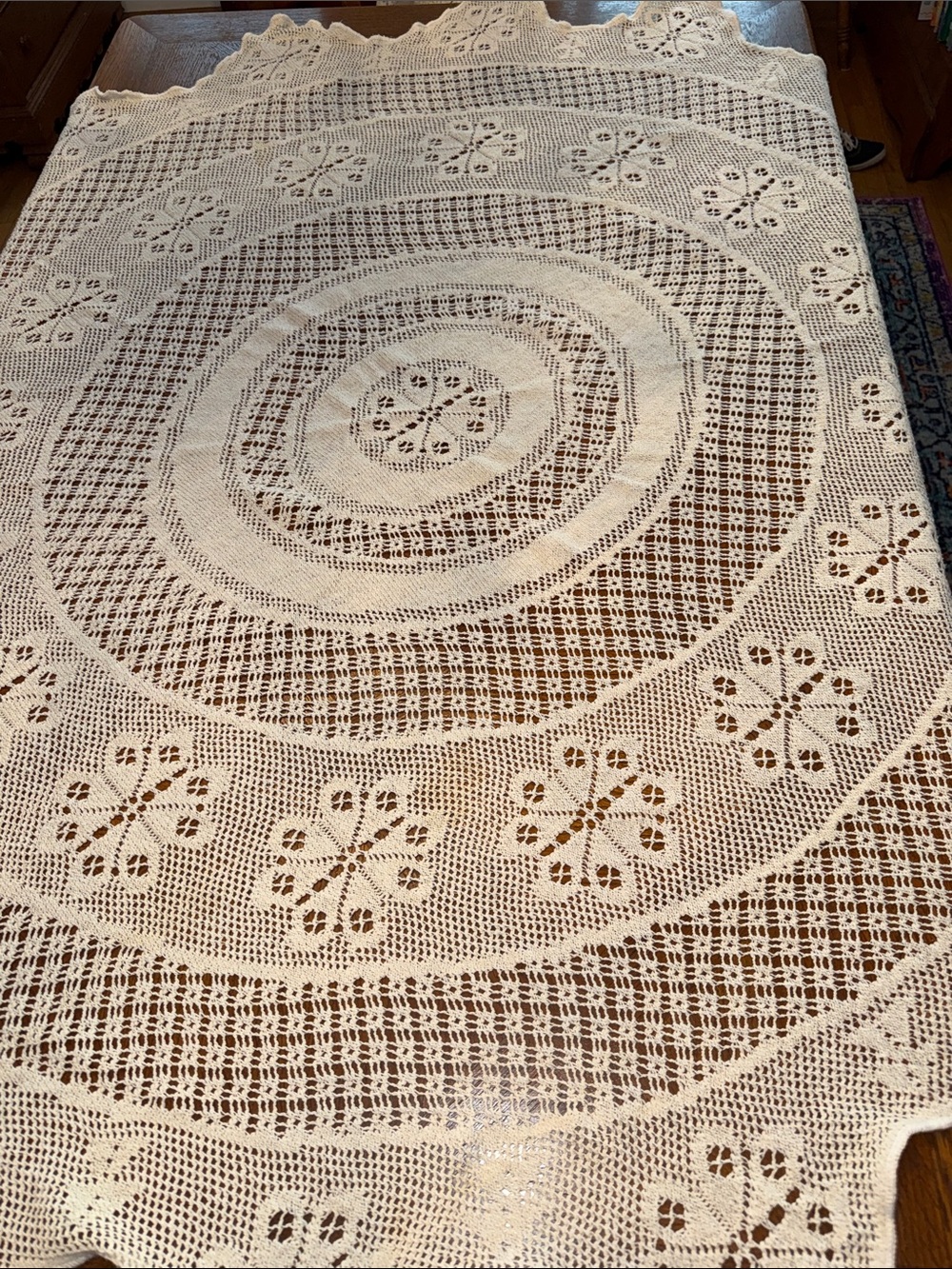 Vintage lace tablecloth